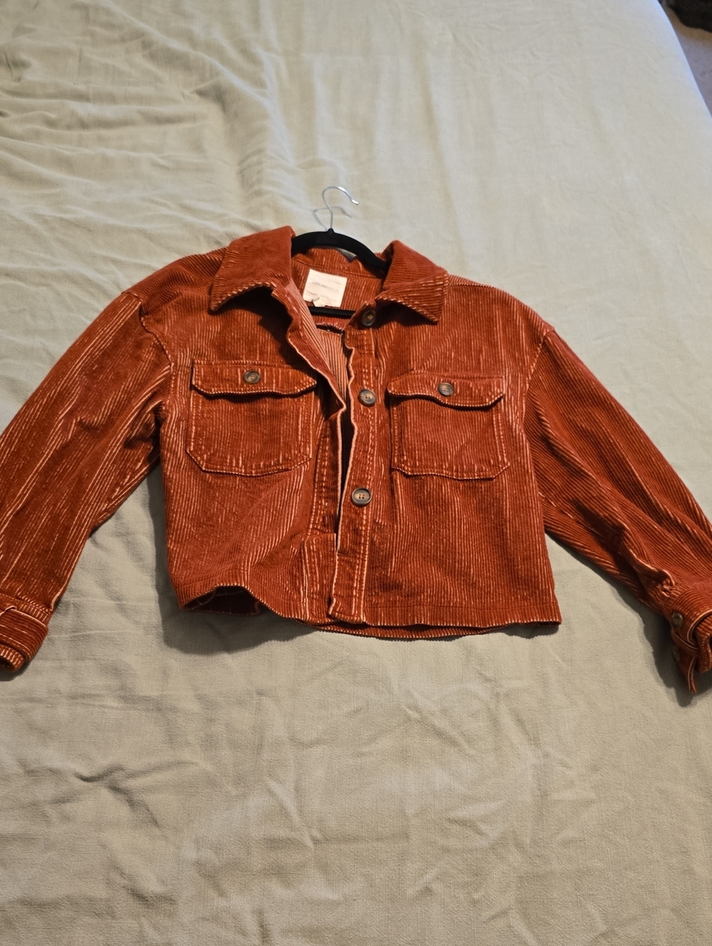 Womens Rust Corduroy Jacket